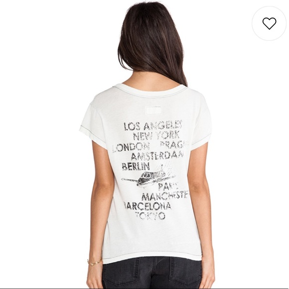 Current/Elliott  The Crew Neck in Dirty White Live - Picture 8 of 8